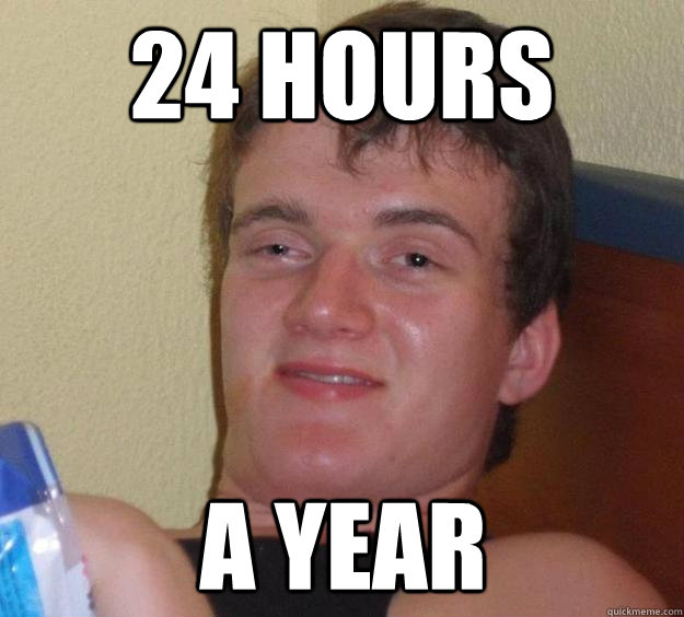 24 hours a year - 24 hours a year  10 Guy