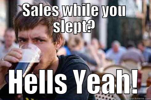 SALES WHILE YOU SLEPT? HELLS YEAH! Lazy College Senior