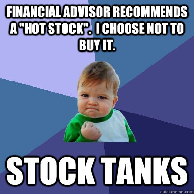 Financial advisor recommends a 