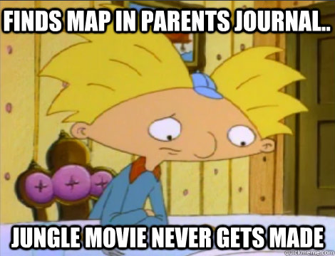 finds map in parents journal.. jungle movie never gets made  Hey Arnold Problems