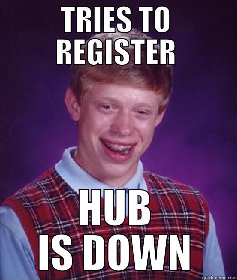 balls piss - TRIES TO REGISTER HUB IS DOWN Bad Luck Brian