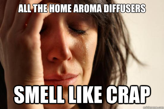 All the home aroma diffusers SMELL LIKE CRAP  First World Problems