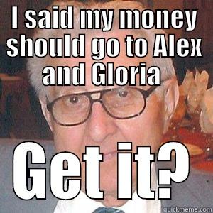 Alex Molnar - I SAID MY MONEY SHOULD GO TO ALEX AND GLORIA  GET IT? Misc