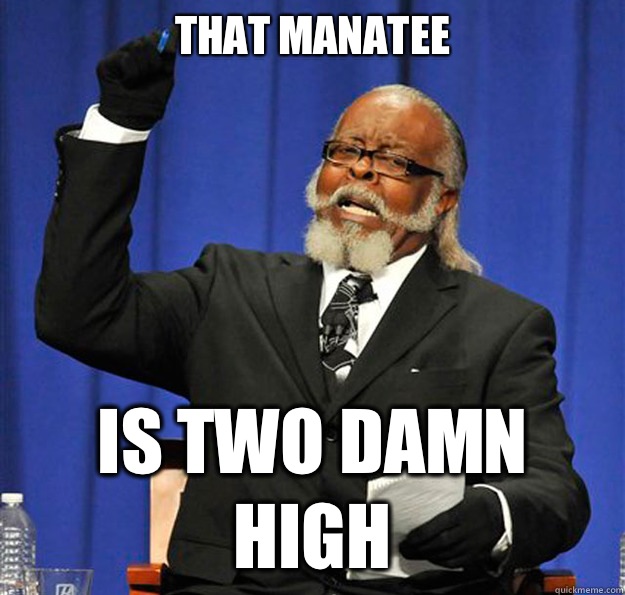 That manatee Is two damn high  Jimmy McMillan