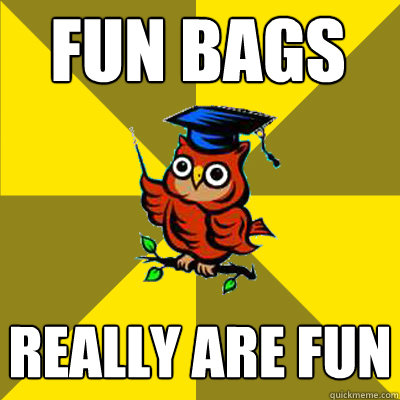 fun bags really are fun  Observational Owl