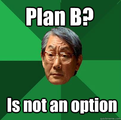 Plan B?  Is not an option  High Expectations Asian Father