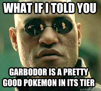 what if i told you Garbodor is a pretty good pokemon in its tier - what if i told you Garbodor is a pretty good pokemon in its tier  Matrix Morpheus