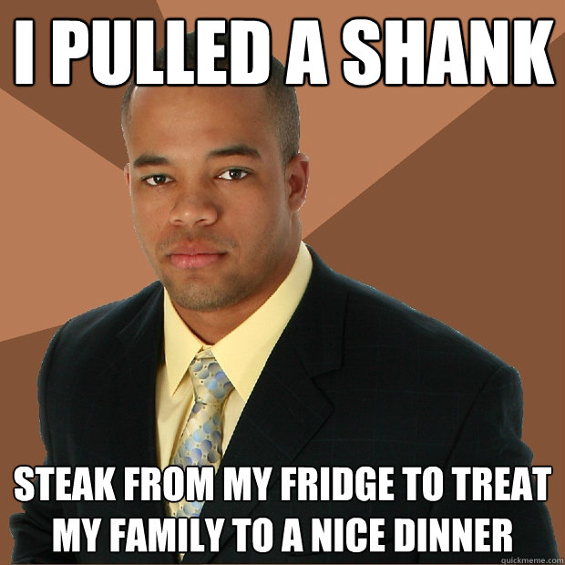 I pulled a shank steak from my fridge to treat my family to a nice dinner  Successful Black Man