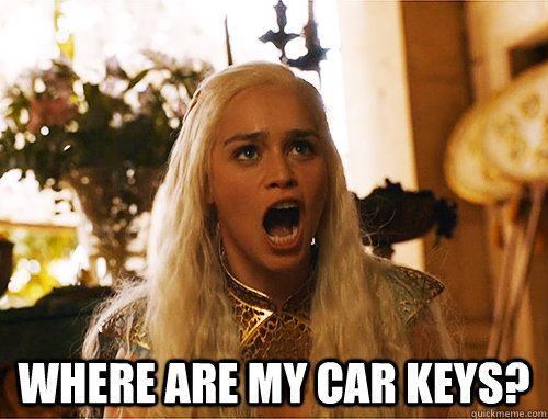  where are my car keys?  Where Are My Dragons