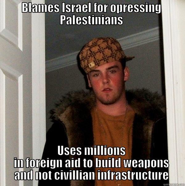 BLAMES ISRAEL FOR OPRESSING PALESTINIANS USES MILLIONS IN FOREIGN AID TO BUILD WEAPONS AND NOT CIVILLIAN INFRASTRUCTURE Scumbag Steve