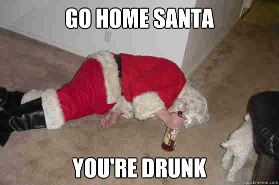 drunk santa claus meme