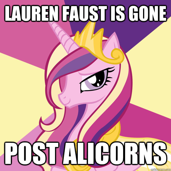 Lauren Faust is gone POST ALICORNS  