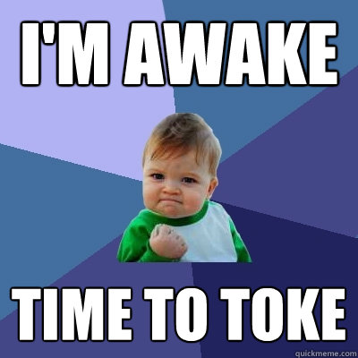 I'm awake Time to toke - I'm awake Time to toke  Success Kid