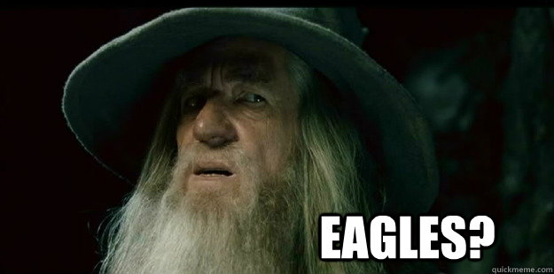                              Eagles?  I have no memory Gandalf