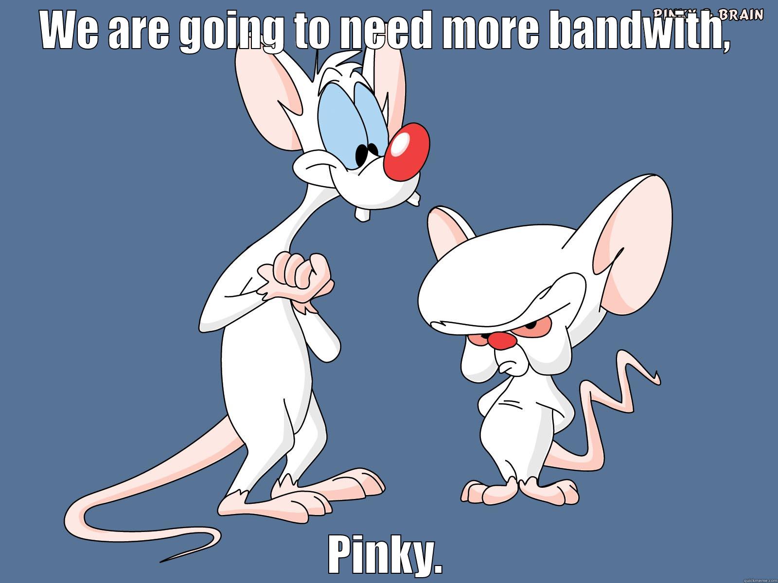 WE ARE GOING TO NEED MORE BANDWITH, PINKY. Misc