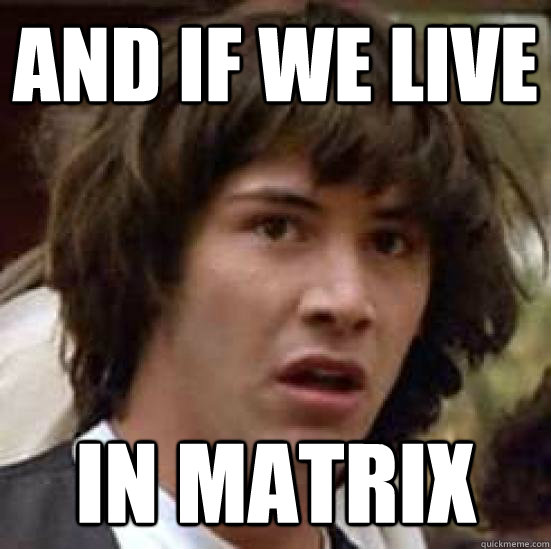 and if we live in matrix  conspiracy keanu