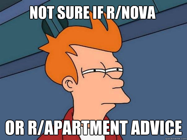 Not sure if r/nova or r/apartment advice  Futurama Fry