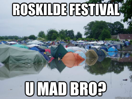 Roskilde Festival U mad bro?  Roskilde festival rain