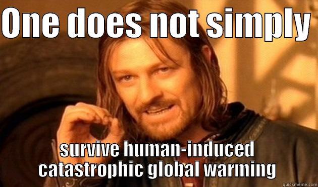 ONE DOES NOT SIMPLY  SURVIVE HUMAN-INDUCED CATASTROPHIC GLOBAL WARMING Misc