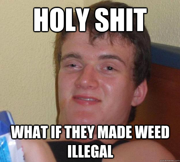 Holy Shit What if they made weed illegal  10 Guy