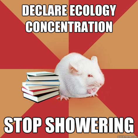 Declare Ecology Concentration stop showering - Declare Ecology Concentration stop showering  Science Major Mouse