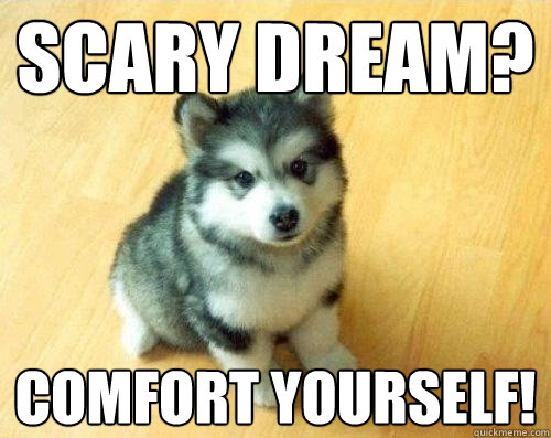 Scary dream? Comfort Yourself!  Baby Courage Wolf