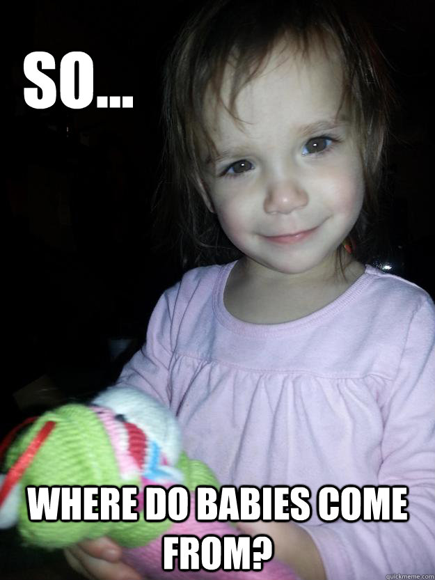 So... Where do babies come from? - So... Where do babies come from?  Diabolical daughter