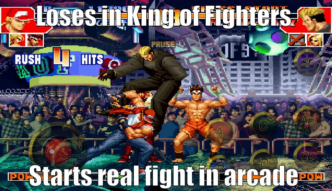 LOSES IN KING OF FIGHTERS STARTS REAL FIGHT IN ARCADE Misc