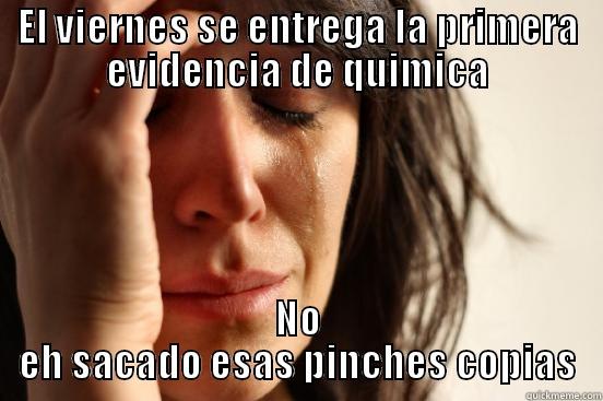 Tarea de quimica1 - EL VIERNES SE ENTREGA LA PRIMERA EVIDENCIA DE QUIMICA NO EH SACADO ESAS PINCHES COPIAS First World Problems