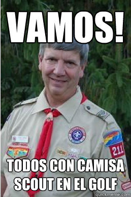 vamos! todos con camisa scout en el golf  Harmless Scout Leader