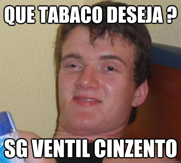 Que Tabaco deseja ? SG ventil cinzento - Que Tabaco deseja ? SG ventil cinzento  10 Guy