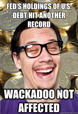 Fed’s Holdings of U.S. Debt Hit Another Record Wackadoo not affected  Bitcoin user not affected