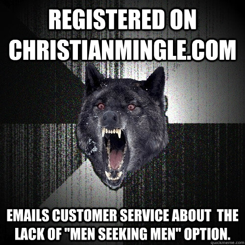 Registered on christianmingle.com emails customer service about  the lack of 