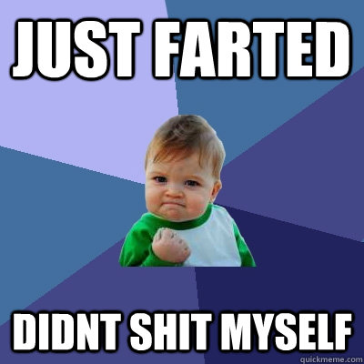 just farted didnt shit myself  Success Kid