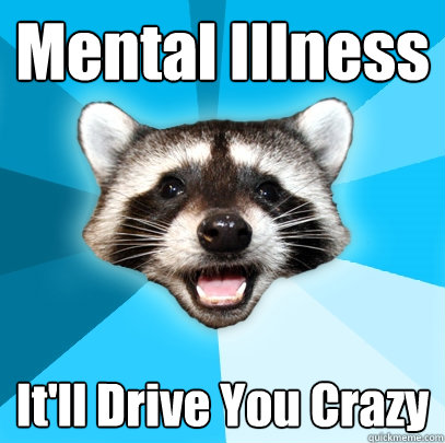 Mental Illness It'll Drive You Crazy  Lame Pun Coon