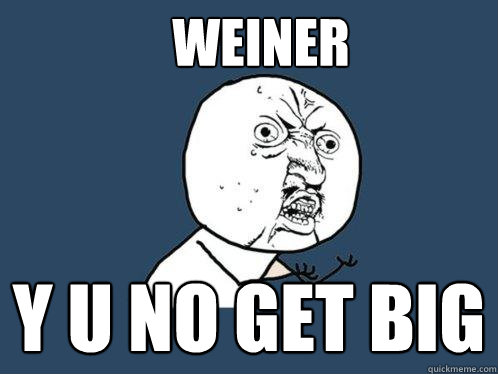 weiner y u no get big  Y U No