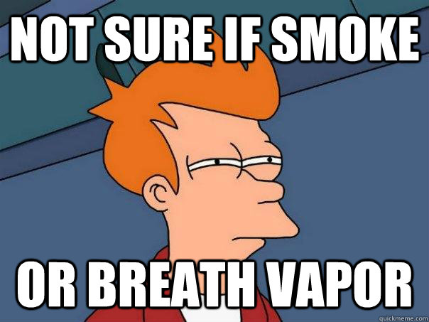 Not sure if smoke or breath vapor  Futurama Fry