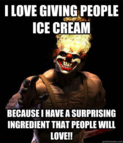 i love giving people ice cream because i have a surprising ingredient that people will love!!  