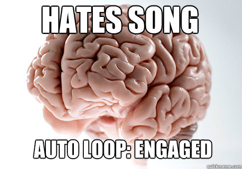 HATES SONG  AUTO LOOP: ENGAGED  Scumbag Brain