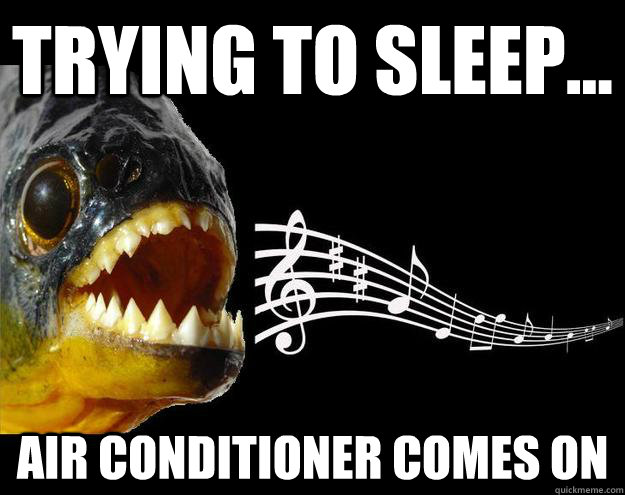 Trying to sleep... Air conditioner comes on - Trying to sleep... Air conditioner comes on  Perfect Pitch Piranha