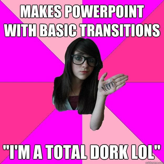 Makes powerpoint with basic transitions 