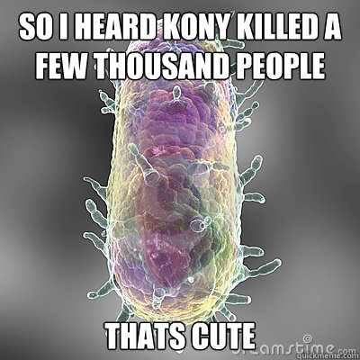 So i heard kony killed a few thousand people thats cute  