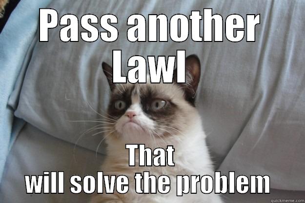 PASS ANOTHER LAWL THAT WILL SOLVE THE PROBLEM  Grumpy Cat