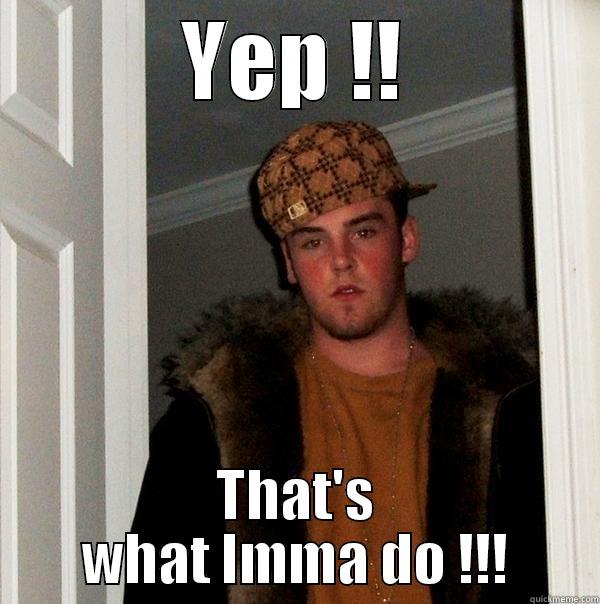 YEP !! THAT'S WHAT IMMA DO !!! Scumbag Steve