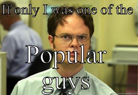 IF ONLY I WAS ONE OF THE  POPULAR GUYS Schrute