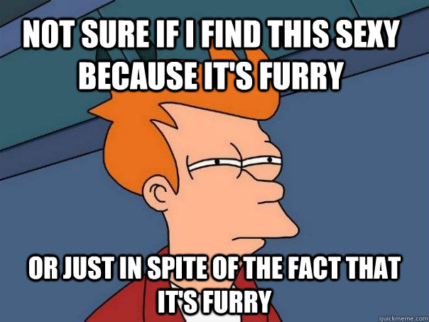 Not sure if i find this sexy because it's furry or just in spite of the fact that it's furry - Not sure if i find this sexy because it's furry or just in spite of the fact that it's furry  Futurama Fry