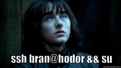        SSH BRAN@HODOR && SU    Misc