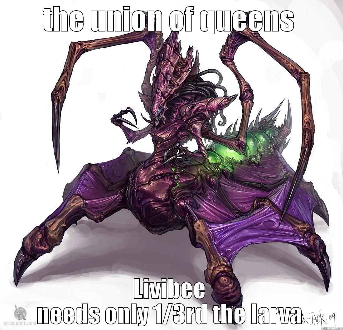 THE UNION OF QUEENS LIVIBEE NEEDS ONLY 1/3RD THE LARVA Misc