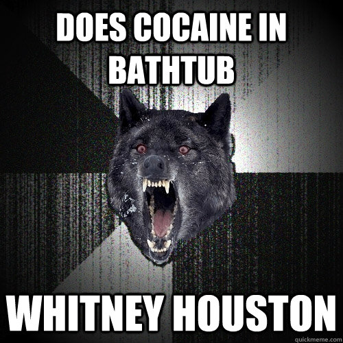 does cocaine in bathtub whitney houston  Insanity Wolf