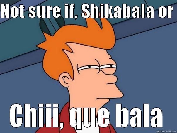 NOT SURE IF, SHIKABALA OR  CHIII, QUE BALA Futurama Fry